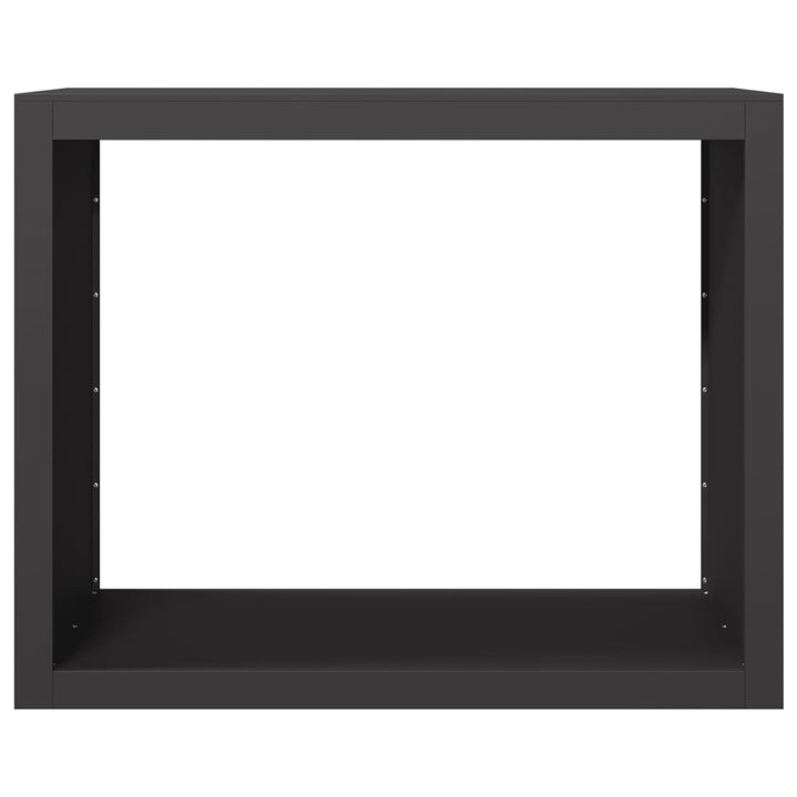 brændestativ 100x40x80 cm stål sort