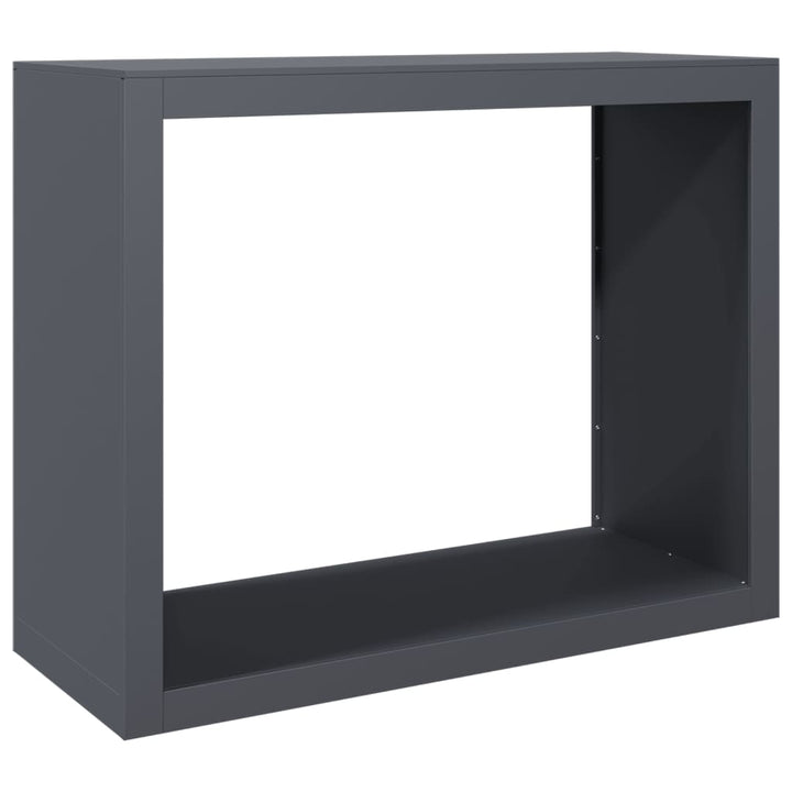 brændestativ 100x40x80 cm stål antracitgrå