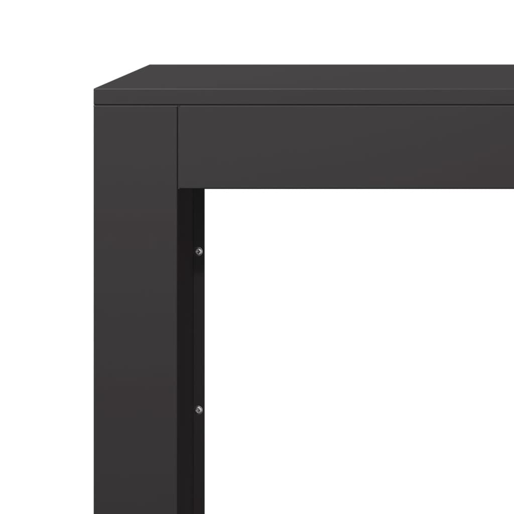 brændestativ 100x40x60 cm stål sort