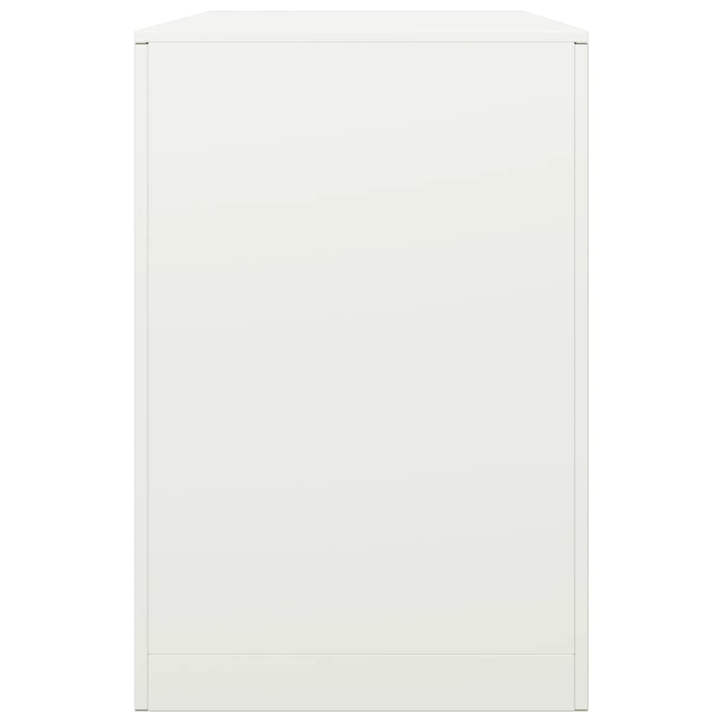 brændestativ 100x40x60 cm stål hvid
