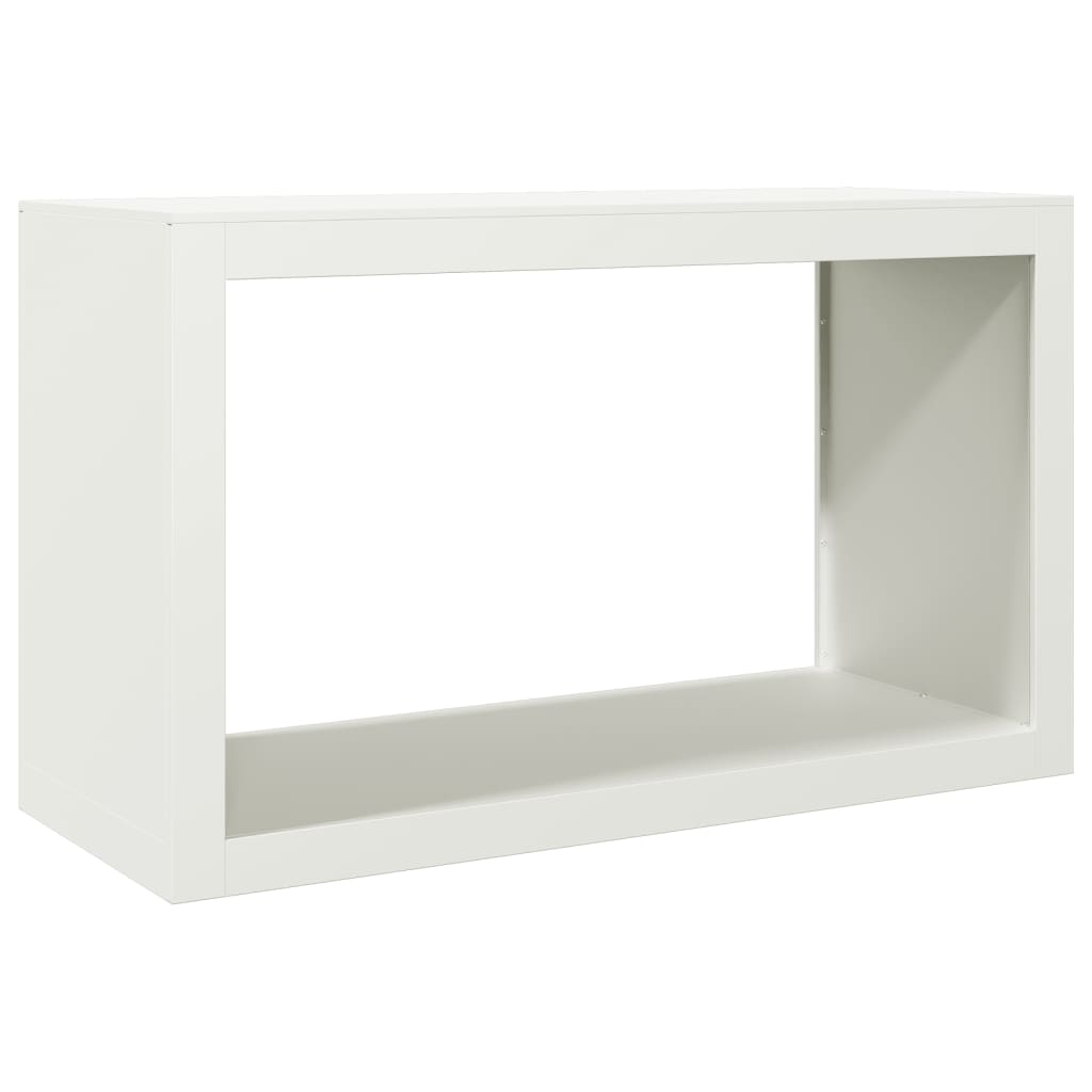 brændestativ 100x40x60 cm stål hvid