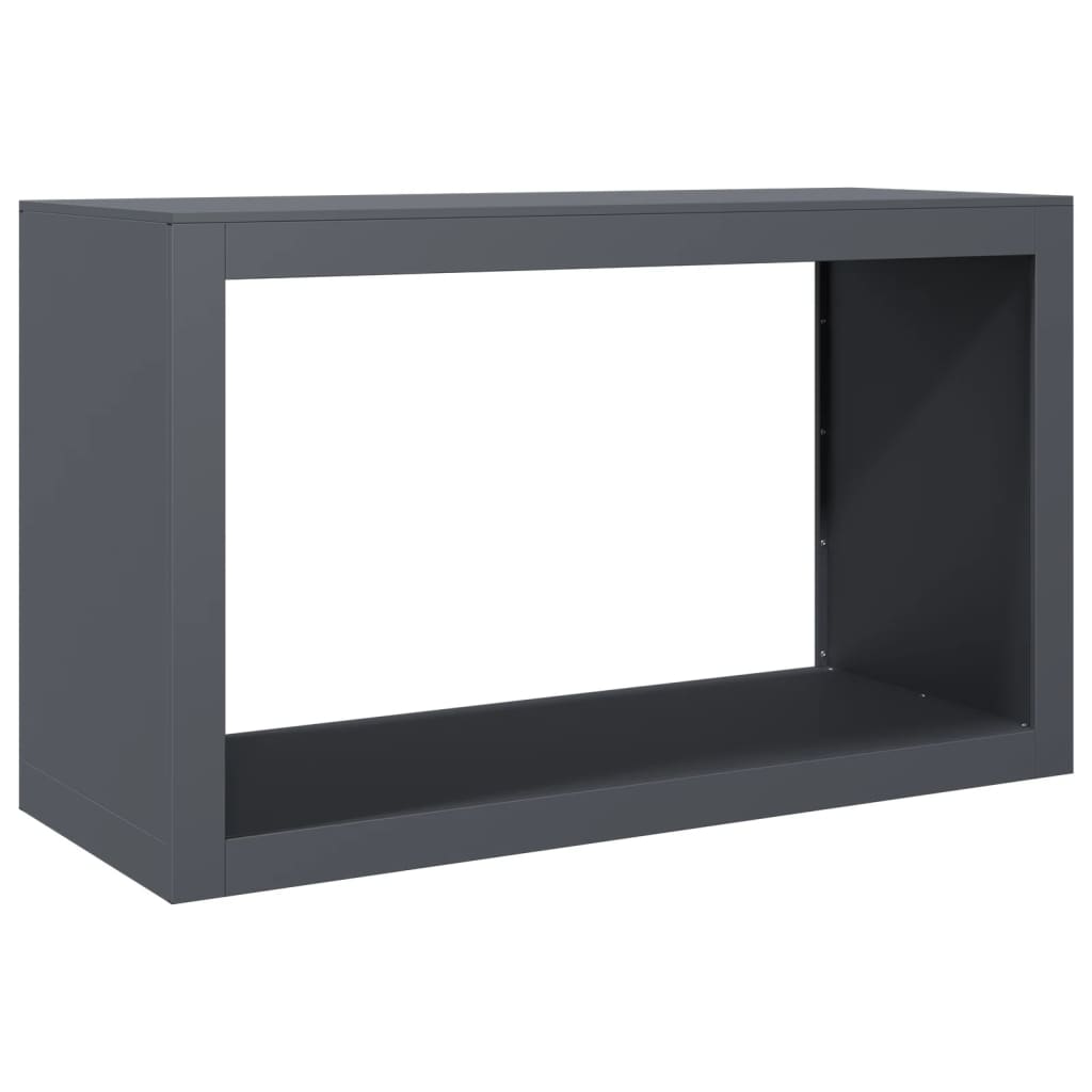 brændestativ 100x40x60 cm stål antracitgrå