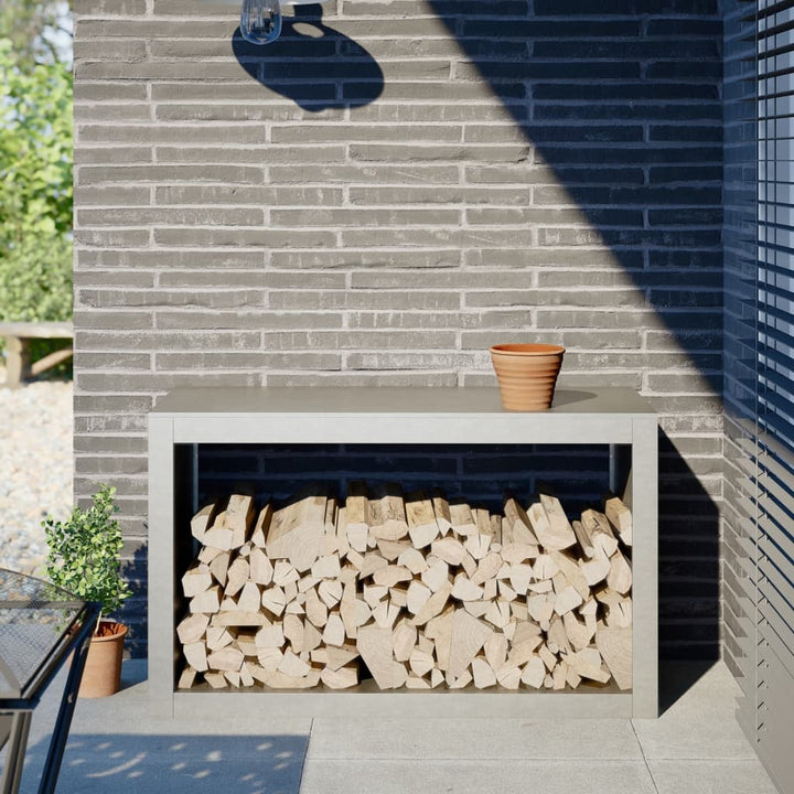 brændestativ 100x40x60 cm rustfrit stål
