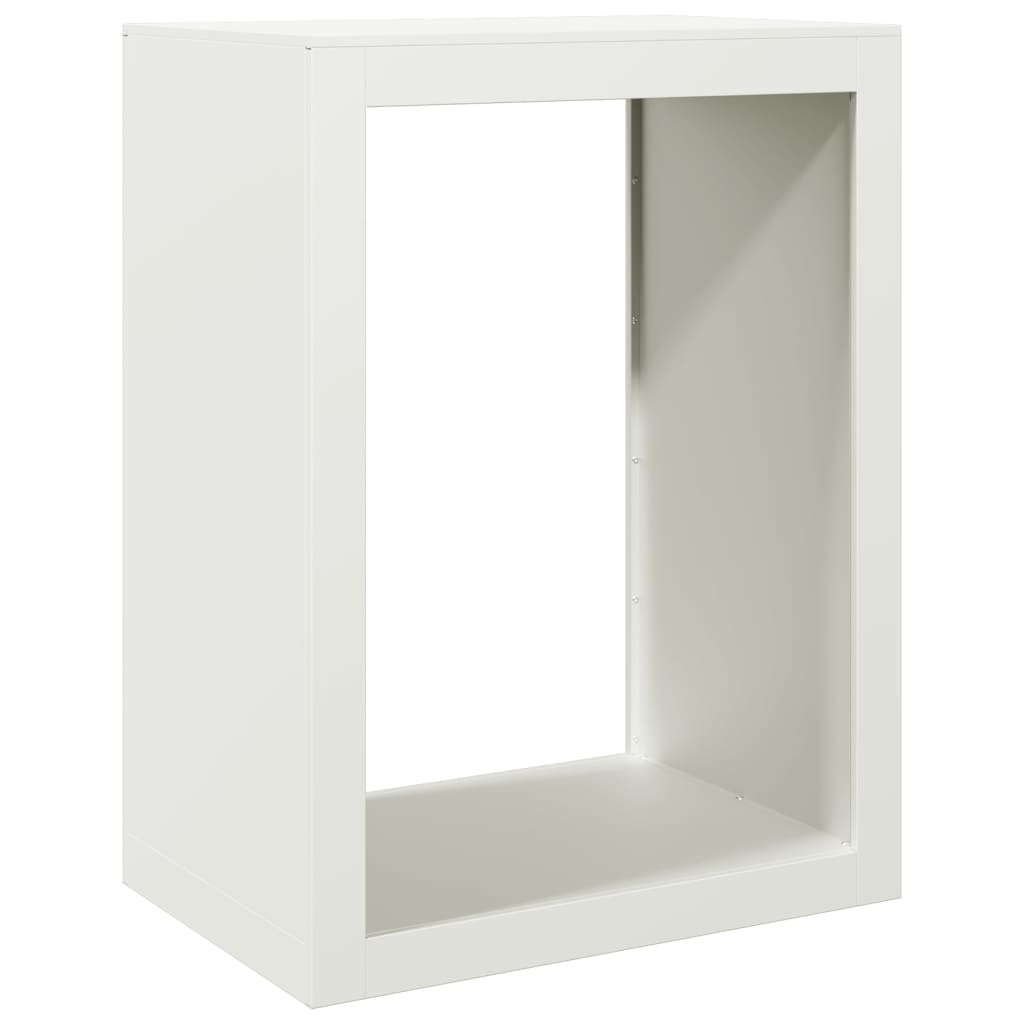 brændestativ 60x40x80 cm stål hvid
