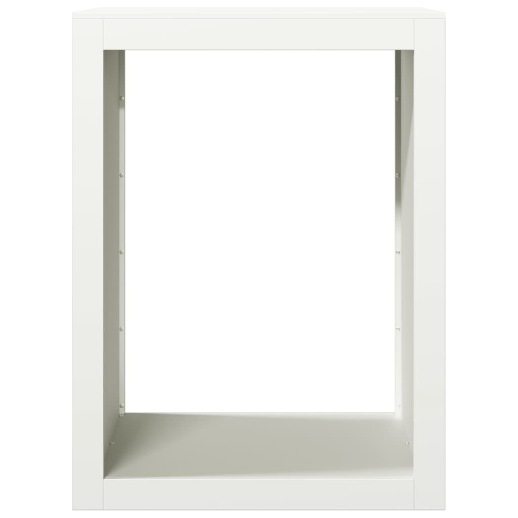 brændestativ 60x40x80 cm stål hvid