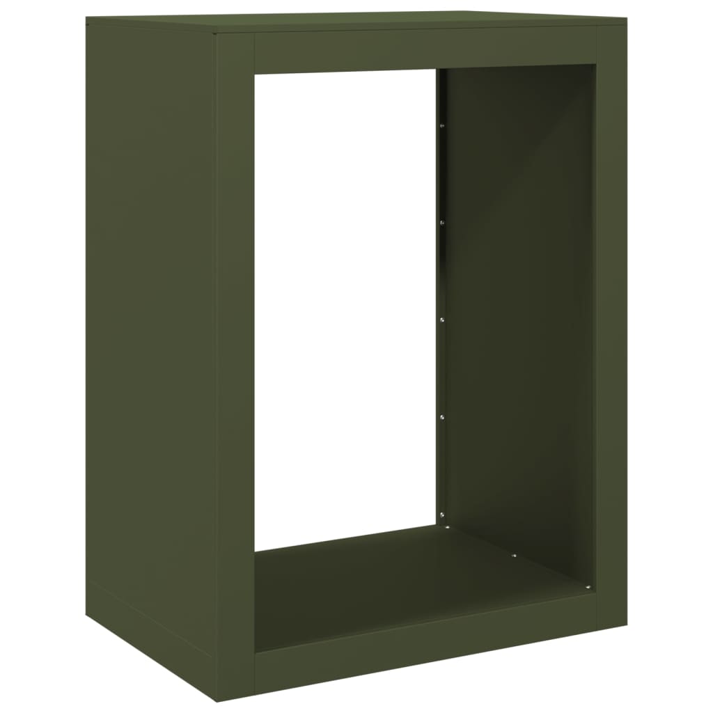brændestativ 60x40x80 cm stål grøn