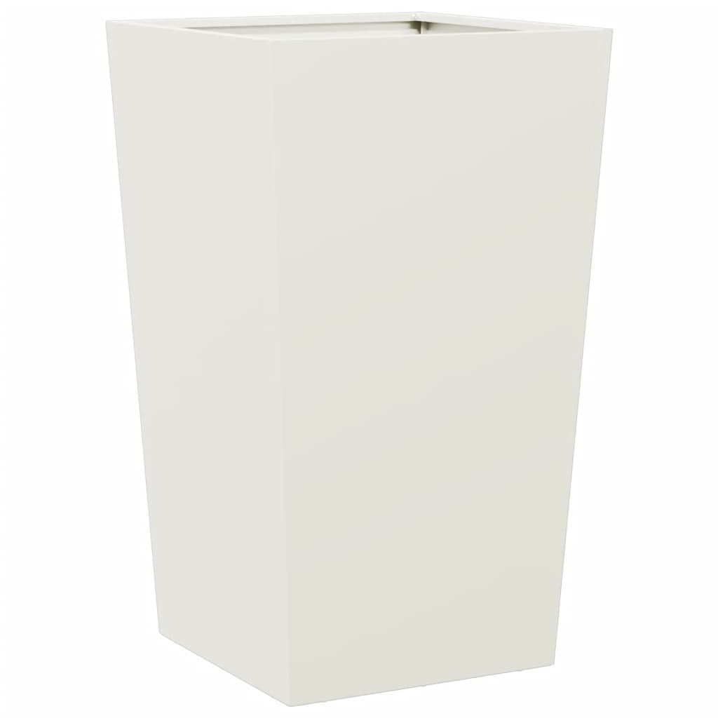 plantekrukker 2 stk. 45x45x75 cm stål hvid