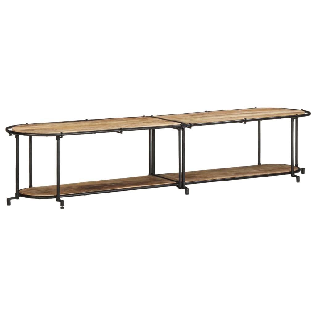 tv-bord 200x42x40 cm massivt ru mangotræ