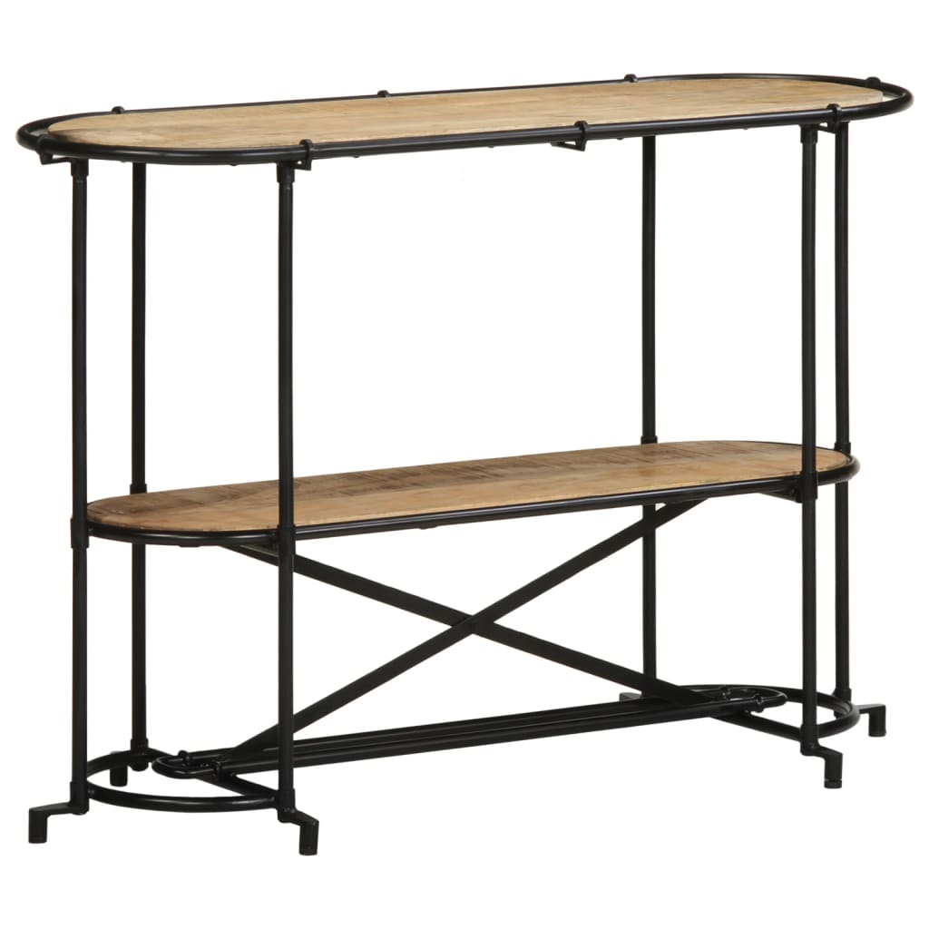 konsolbord 110x42x76 cm massivt ru mangotræ