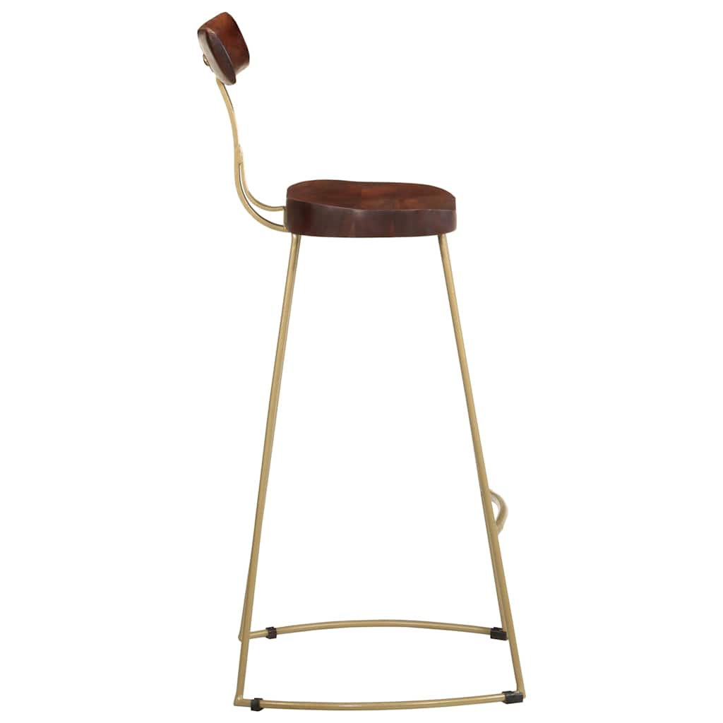 barstole 2 stk. 49x43x103 cm massivt mangotræ