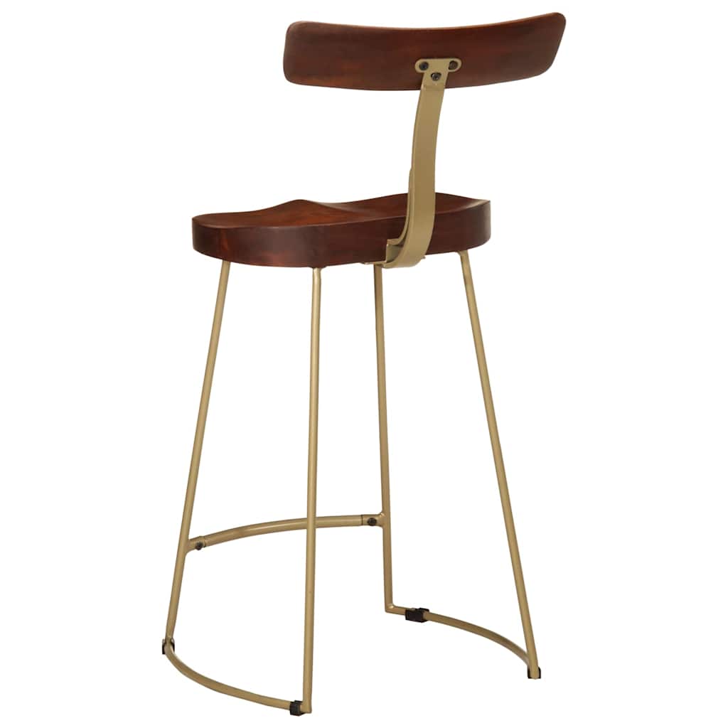 barstole 2 stk. 49x43x88 cm massivt mangotræ