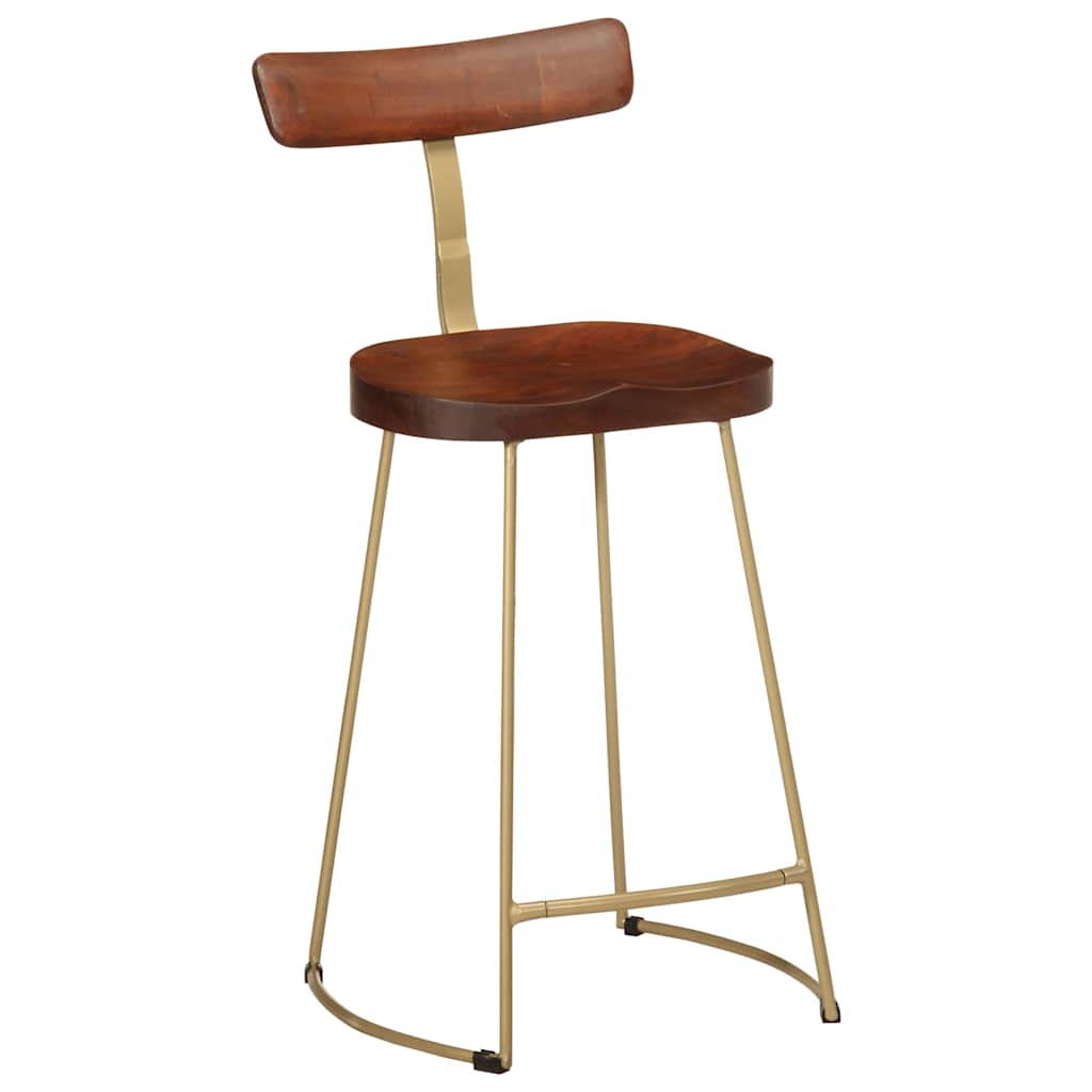 barstole 2 stk. 49x43x88 cm massivt mangotræ