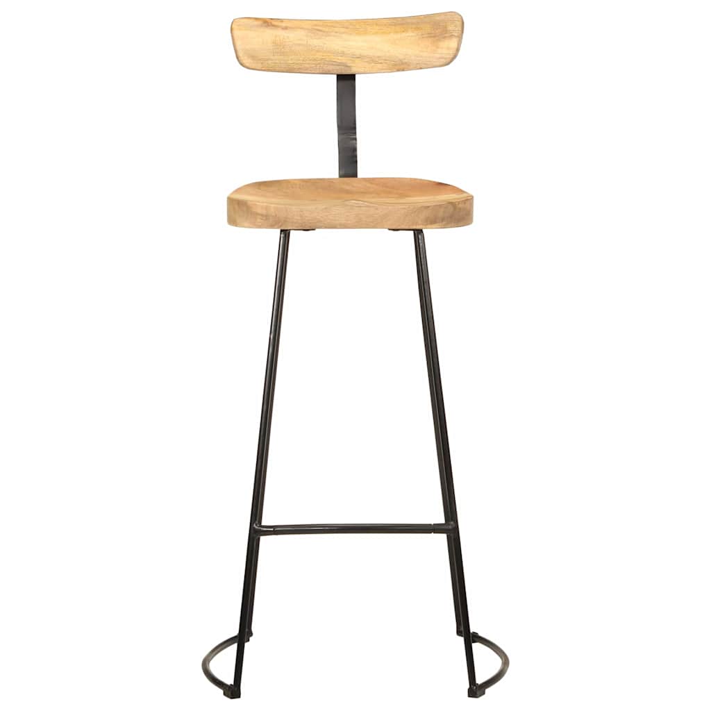 barstole 2 stk. 49x43x103 cm massivt mangotræ