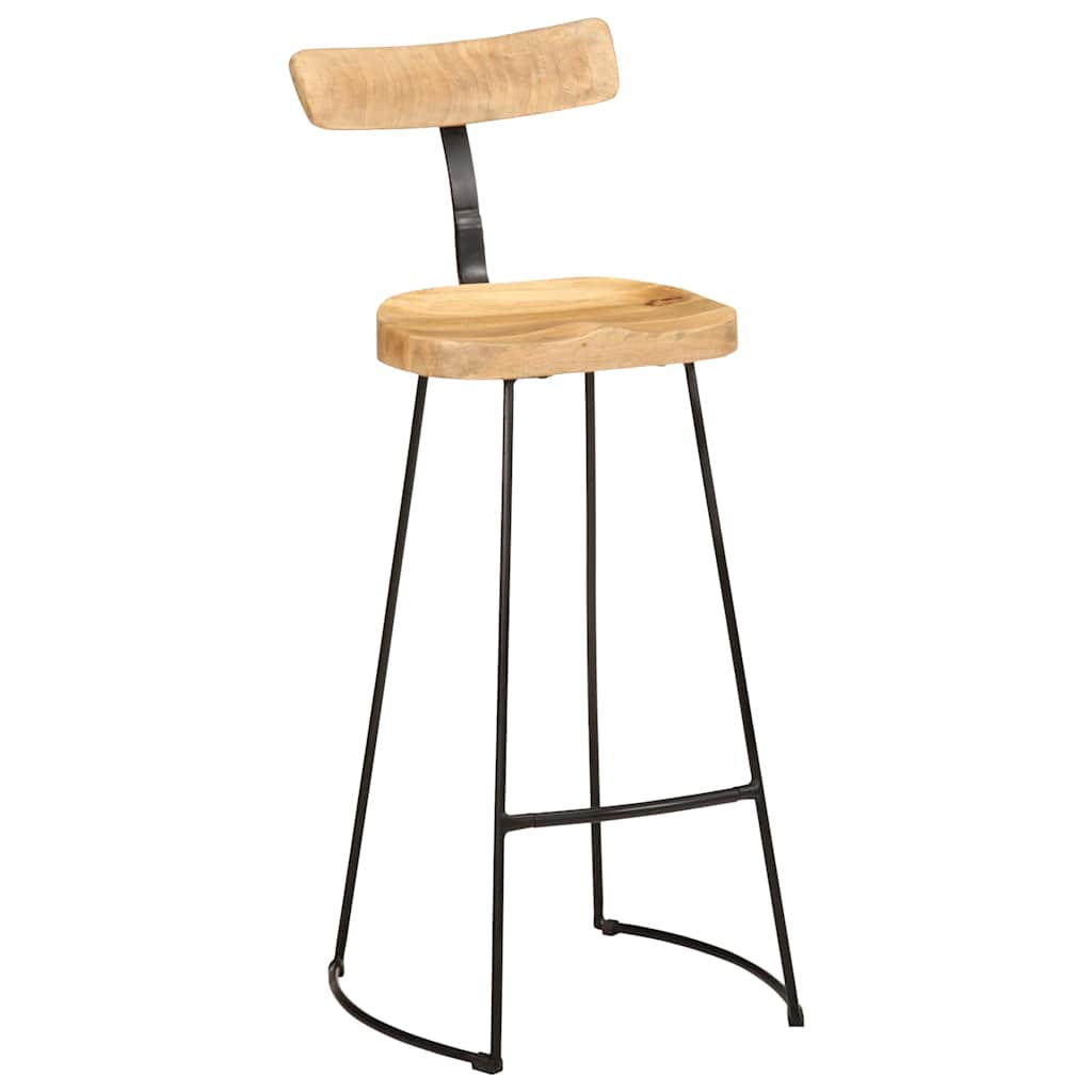 barstole 2 stk. 49x43x103 cm massivt mangotræ