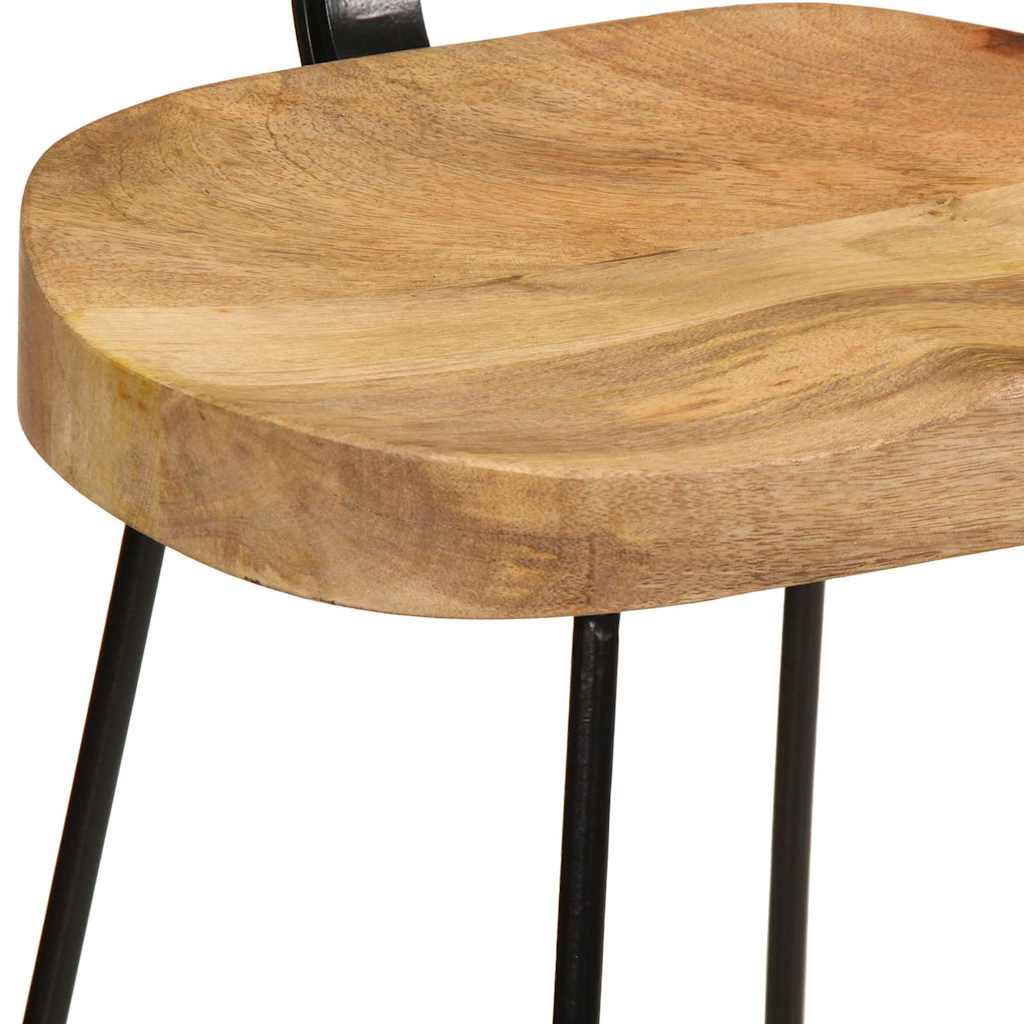 barstole 2 stk. 49x43x103 cm massivt mangotræ