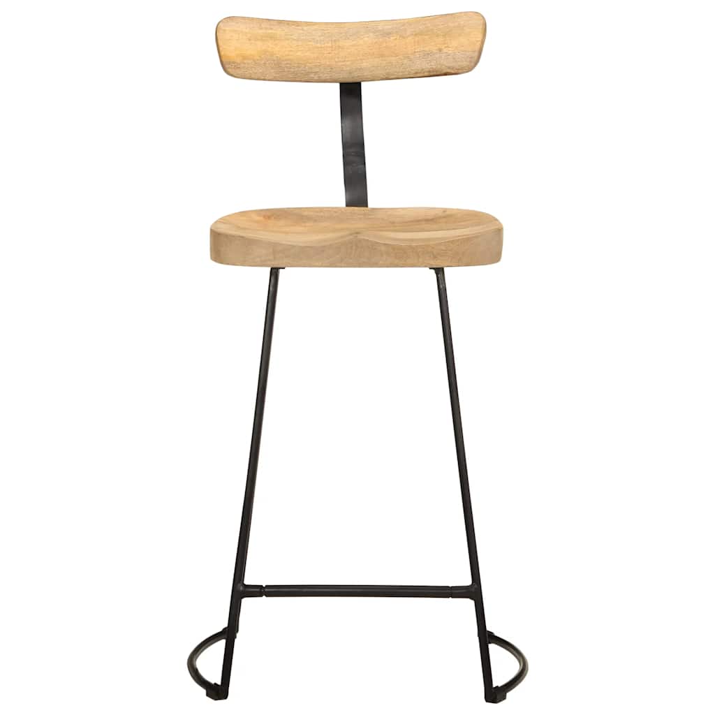 barstole 2 stk. 49x43x88 cm massivt mangotræ