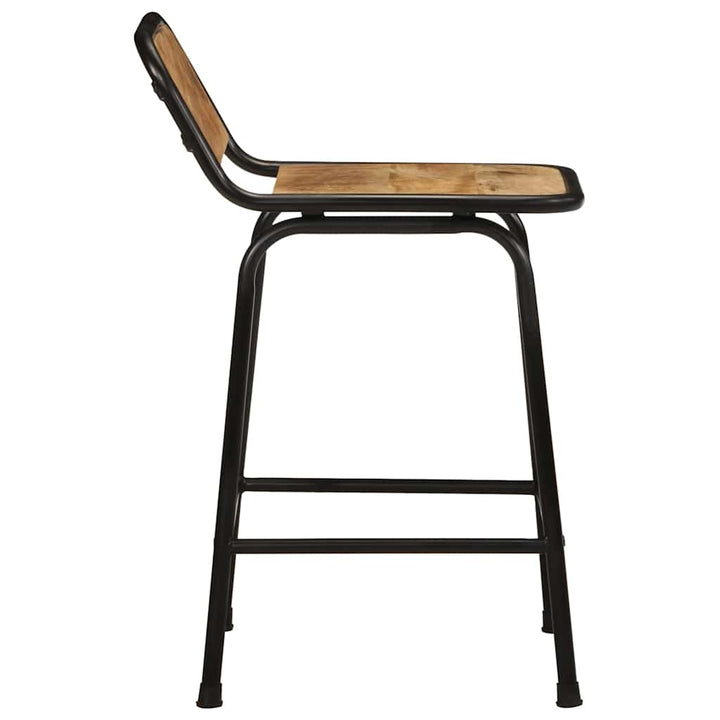 barstole 4 stk. 46x35,5x70 cm massivt ru mangotræ