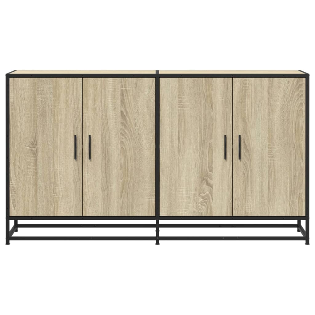 skænk 134x35x76 cm konstrueret træ sonoma-eg