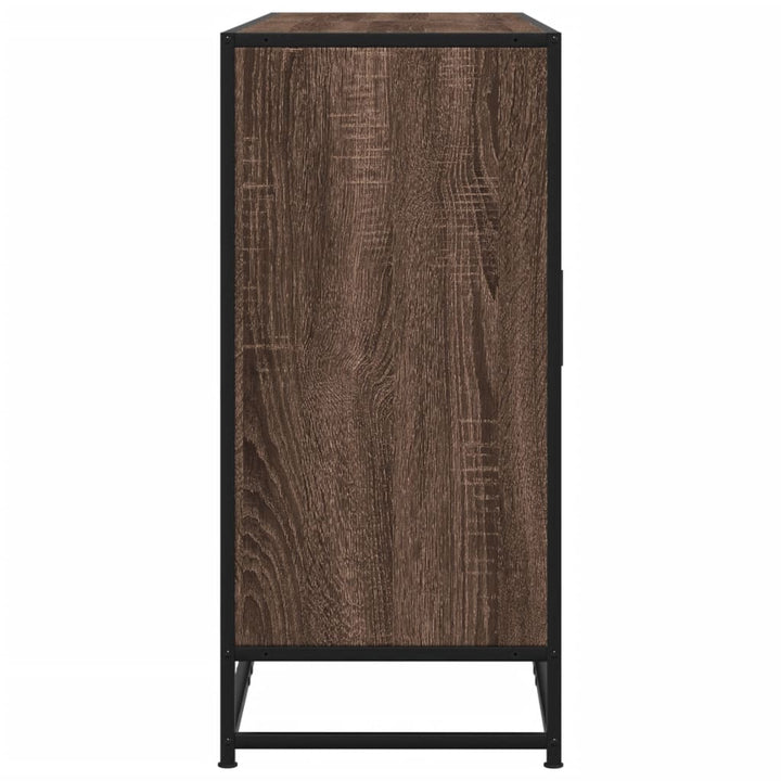 skænk 134x35x76 cm konstrueret træ brun egetræsfarve