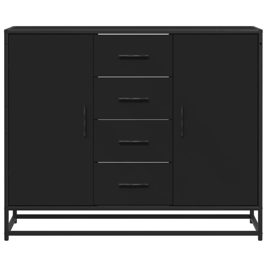 skænk 92x35x76 cm konstrueret træ sort