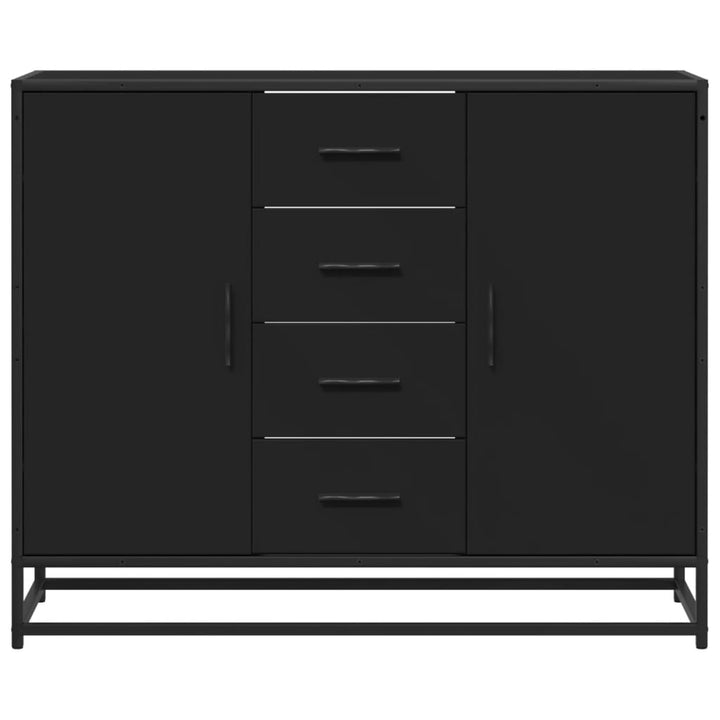 skænk 92x35x76 cm konstrueret træ sort