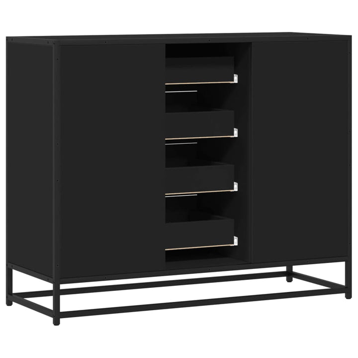 skænk 92x35x76 cm konstrueret træ sort