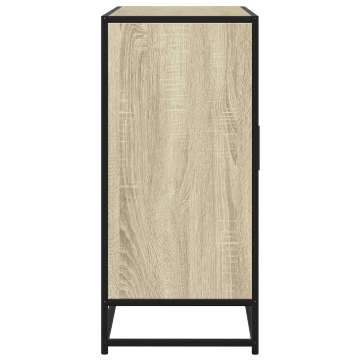 skab 92x35x76 cm konstrueret træ røget egetræsfarve
