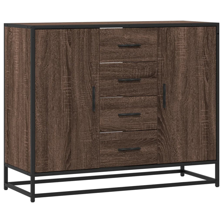 skænk 92x35x76 cm konstrueret træ brun egetræsfarve