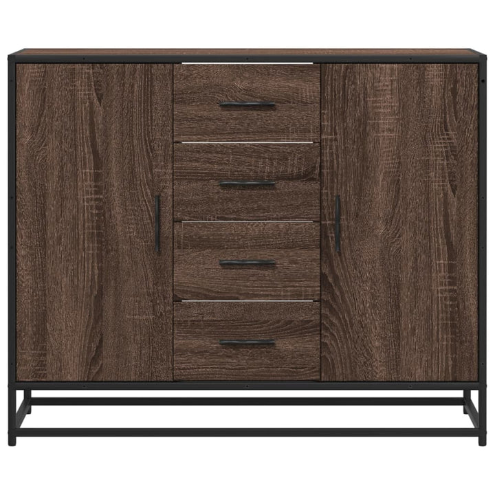 skænk 92x35x76 cm konstrueret træ brun egetræsfarve