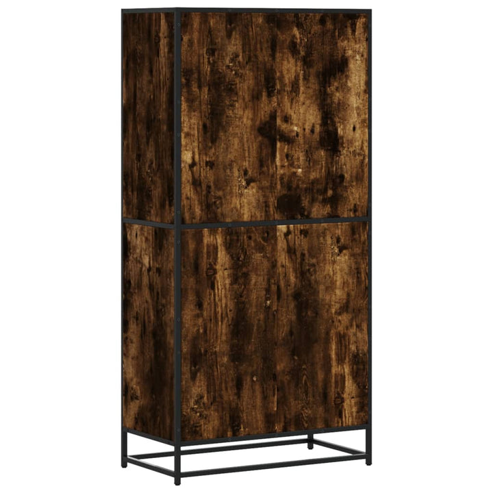 skab 68x35x139 cm konstrueret træ røget egetræsfarve