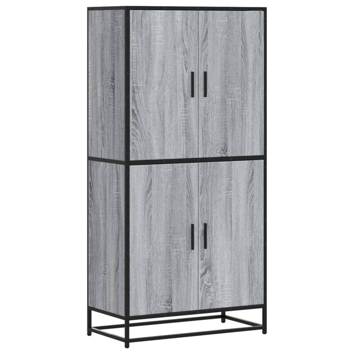 skab 68x35x139 cm konstrueret træ grå sonoma-eg