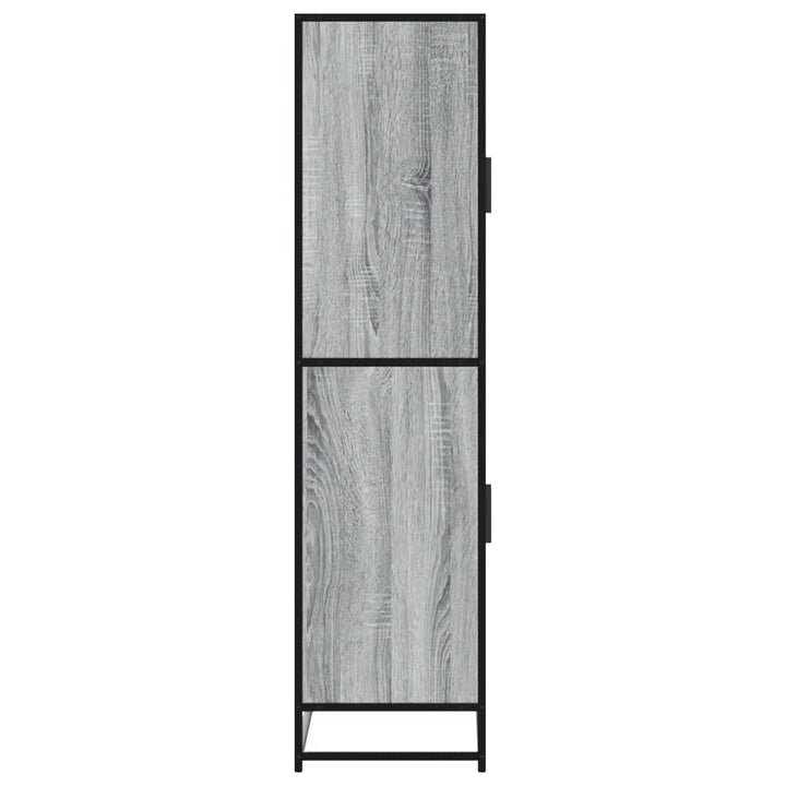 skab 68x35x139 cm konstrueret træ grå sonoma-eg