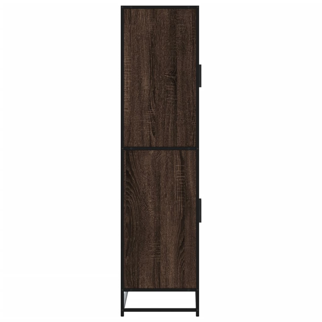 skab 68x35x139 cm konstrueret træ brun egetræsfarve