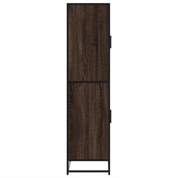 skab 68x35x139 cm konstrueret træ brun egetræsfarve