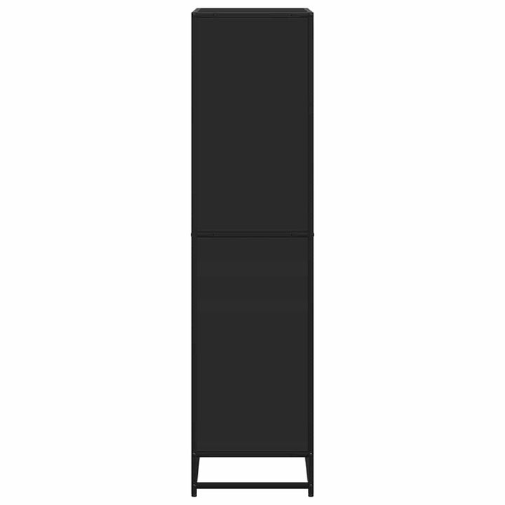 bogreol 60x35x139 cm konstrueret træ sort