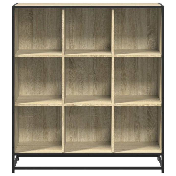 bogreol 97,5x33x107,5 cm konstrueret træ og metal sonoma-eg