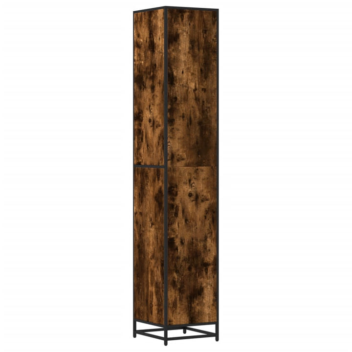 badeværelsesskab 35x37,5x188,5 cm konstrueret træ og metal