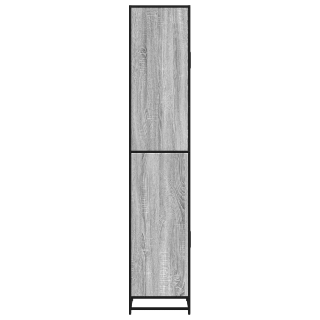 badeværelsesskab 35x37,5x188,5 cm konstrueret træ og metal