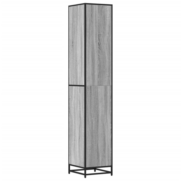 badeværelsesskab 35x37,5x188,5 cm konstrueret træ og metal