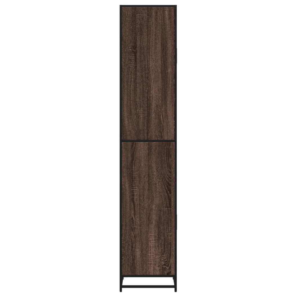 badeværelsesskab 35x37,5x188,5 cm konstrueret træ og metal