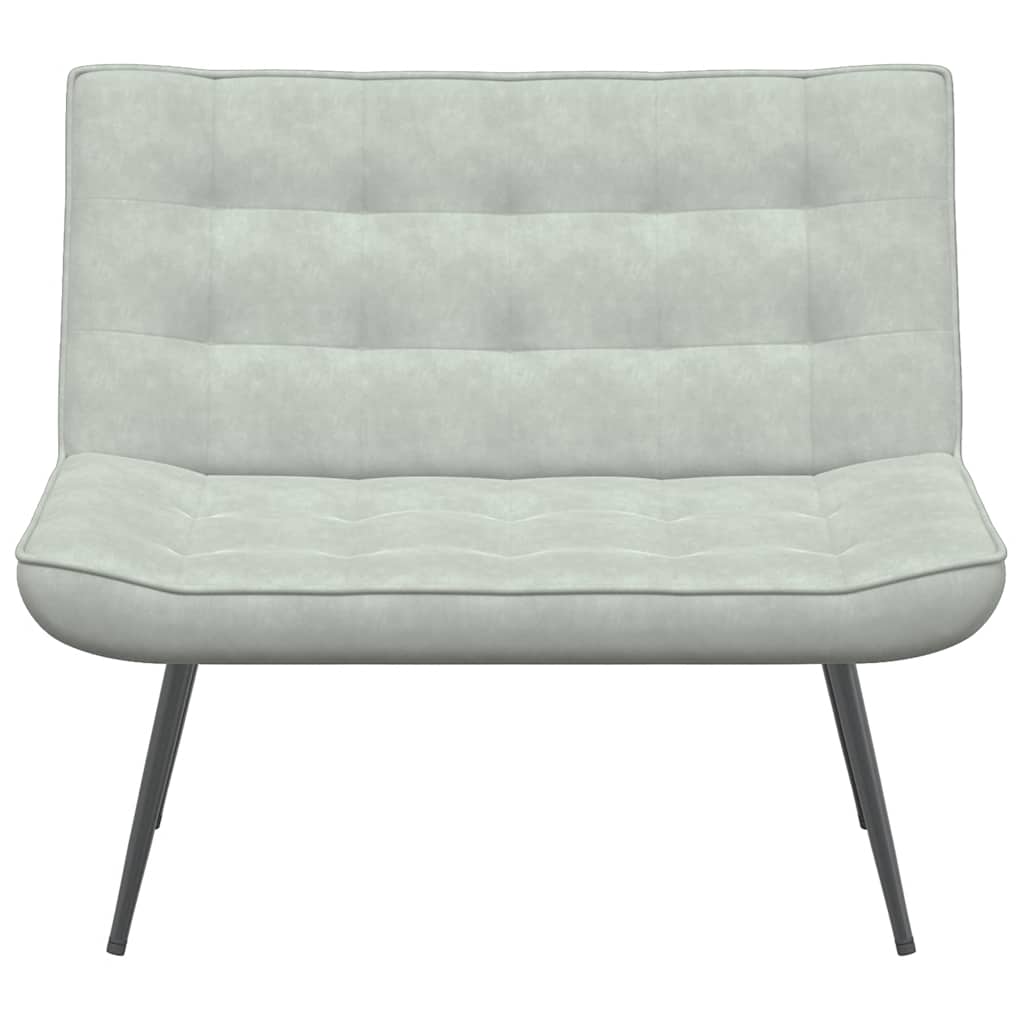 bænk 110x74x84 cm velour lysegrå