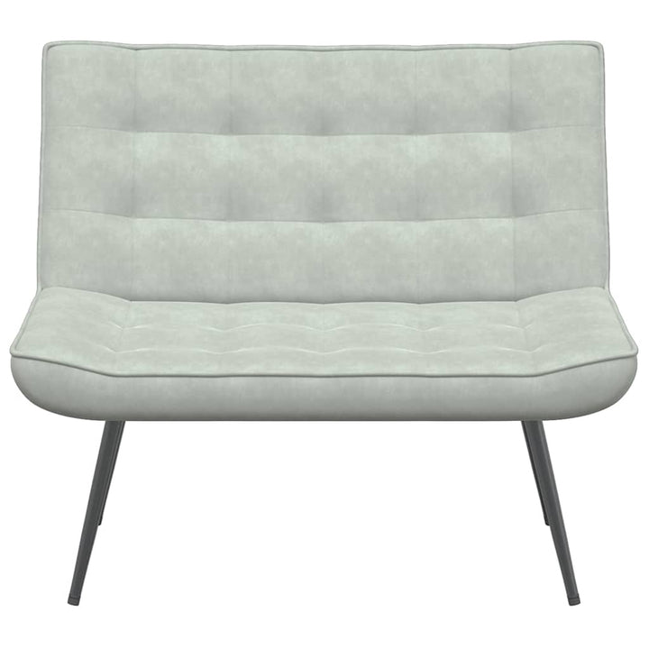 bænk 110x74x84 cm velour lysegrå