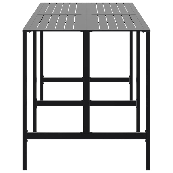 barbord 200x100x110 cm pulverlakeret stål sort