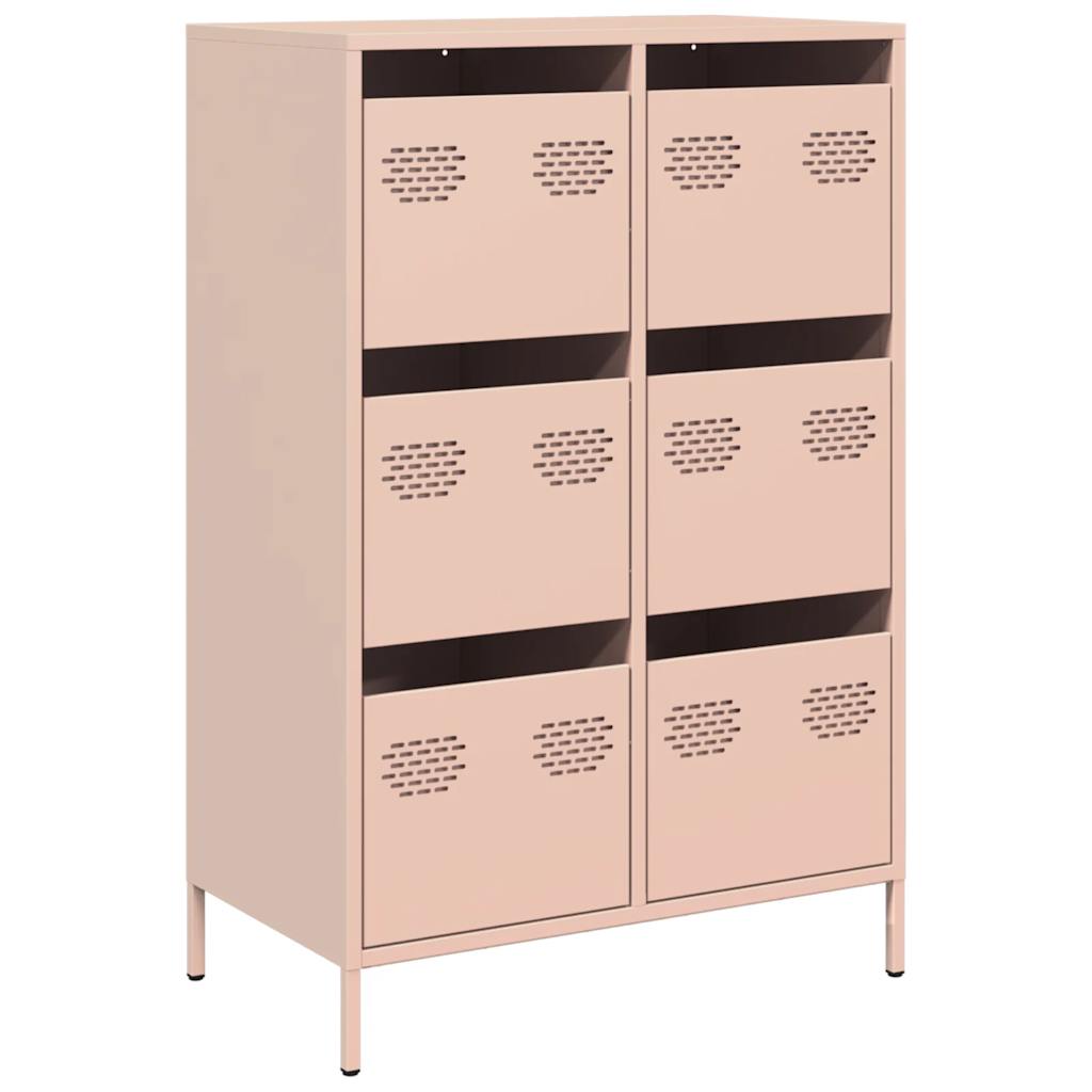 skab 68x39x101,5 cm stål lyserød