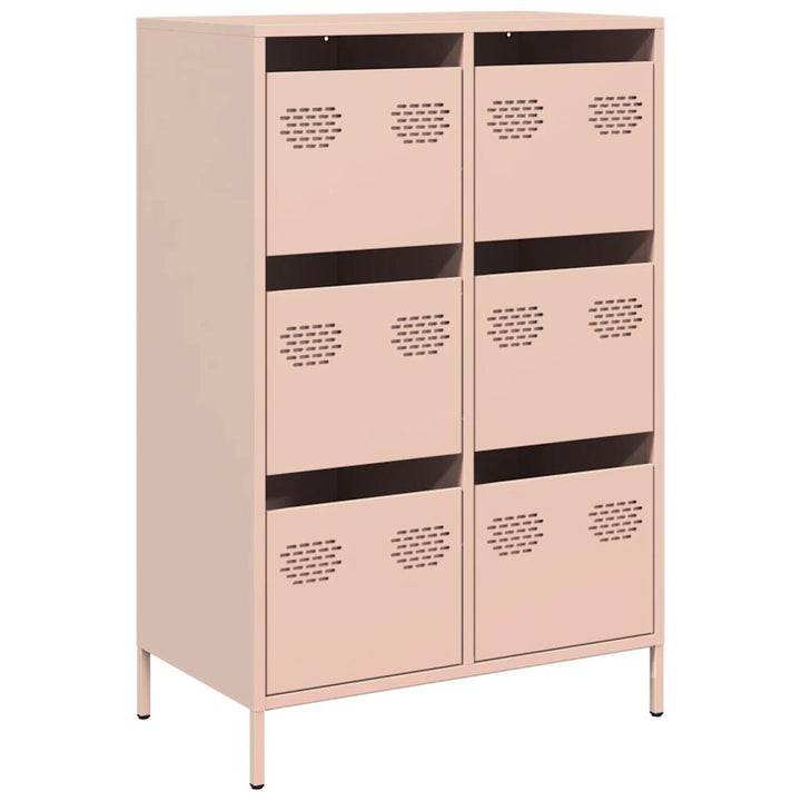 skab 68x39x101,5 cm stål lyserød