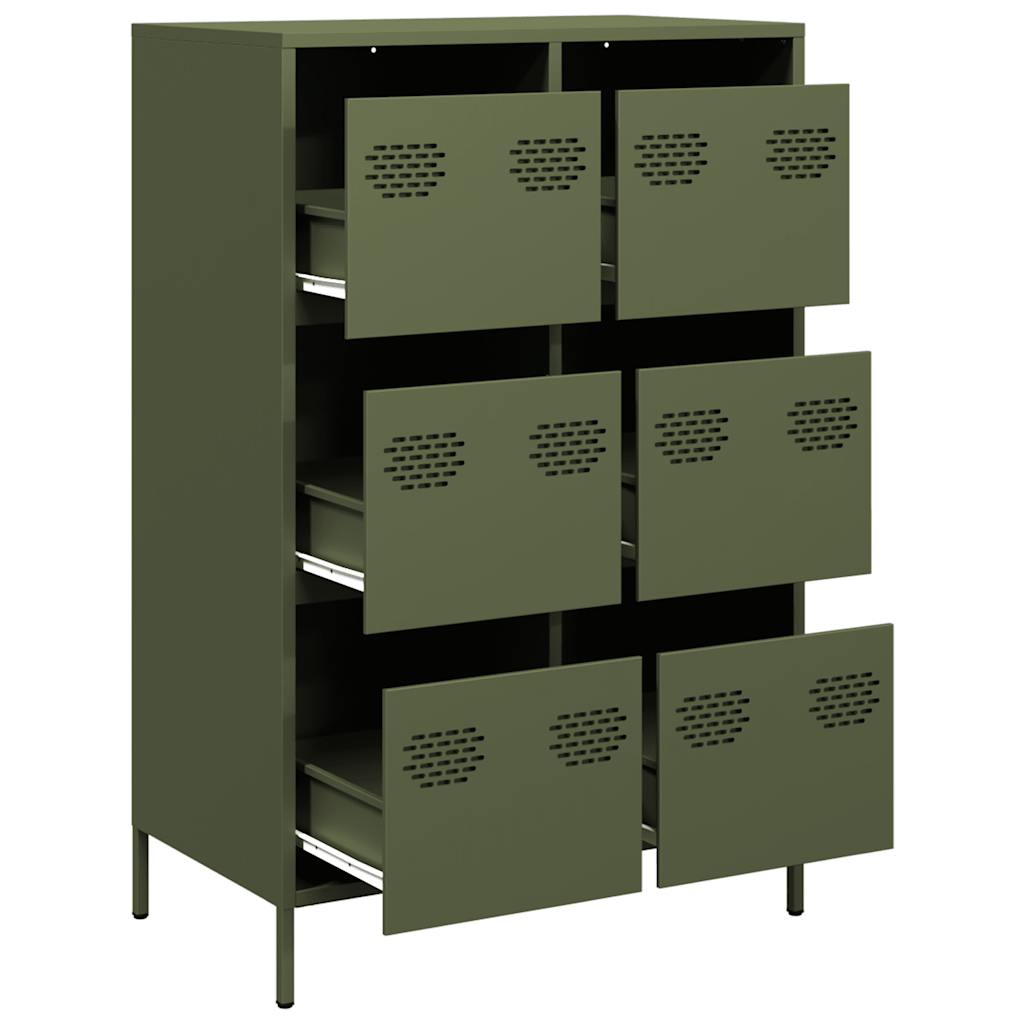 skab 68x39x101,5 cm stål olivengrøn