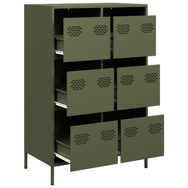 skab 68x39x101,5 cm stål olivengrøn