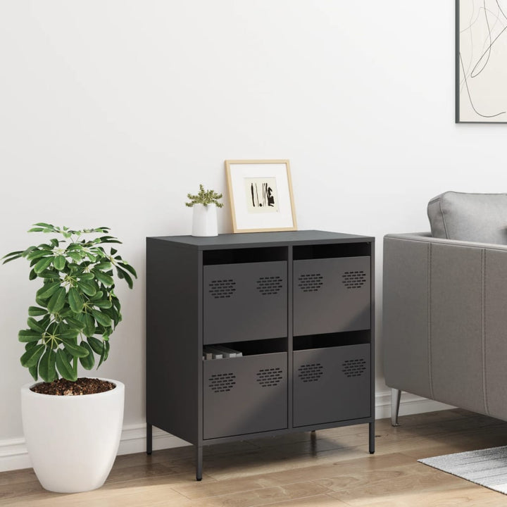 skænk 68x39x73,5 cm koldvalset stål sort
