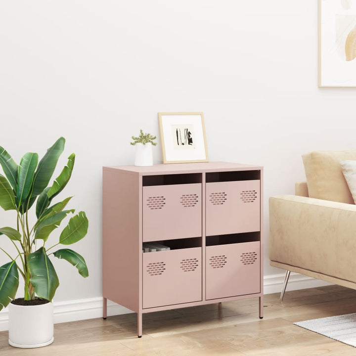 skab 68x39x73,5 cm koldvalset stål lyserød