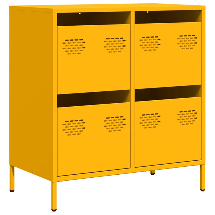 skab 68x39x73,5 cm koldvalset stål sennepsgul
